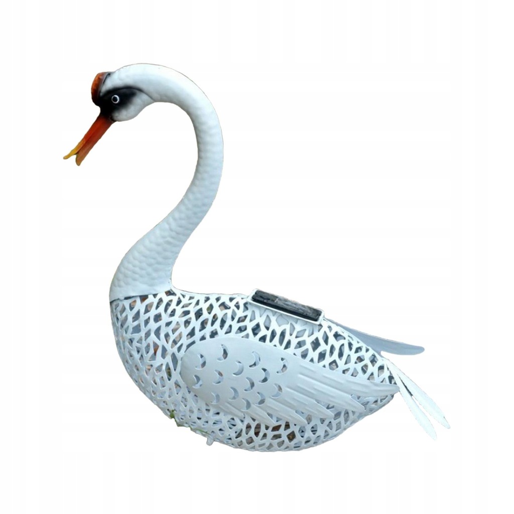 solar powered outdoor lamp animal cat statue Swan