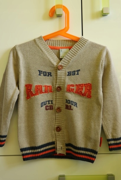 Sweter rozpinany dla chłopca Coccodrillo r. 92