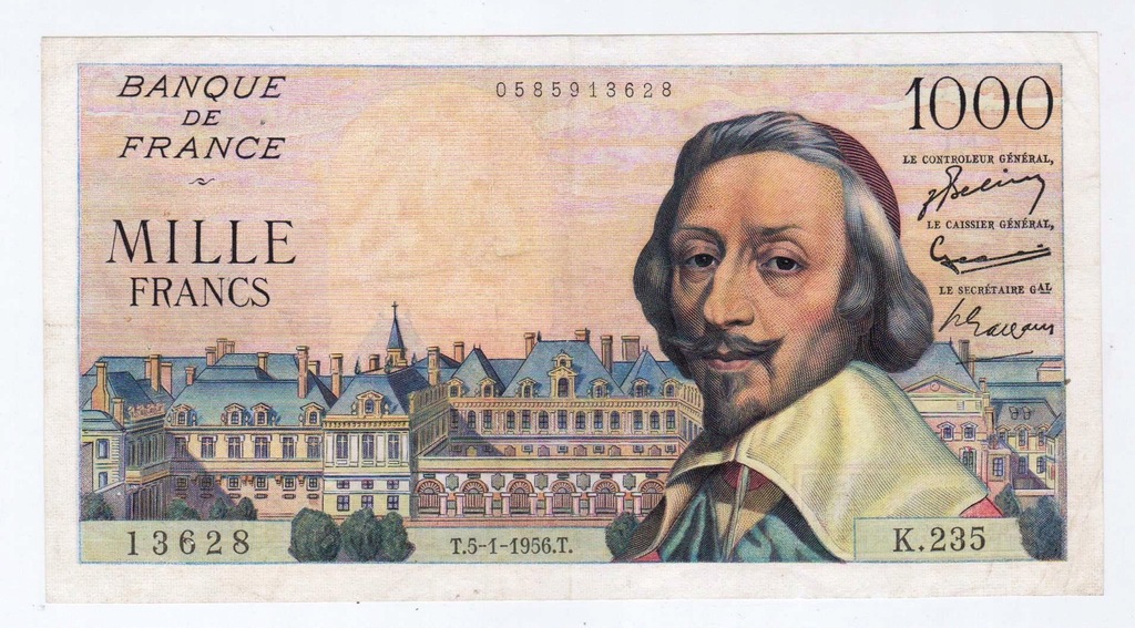 1000 franków 05 01 1956 r ser K 235