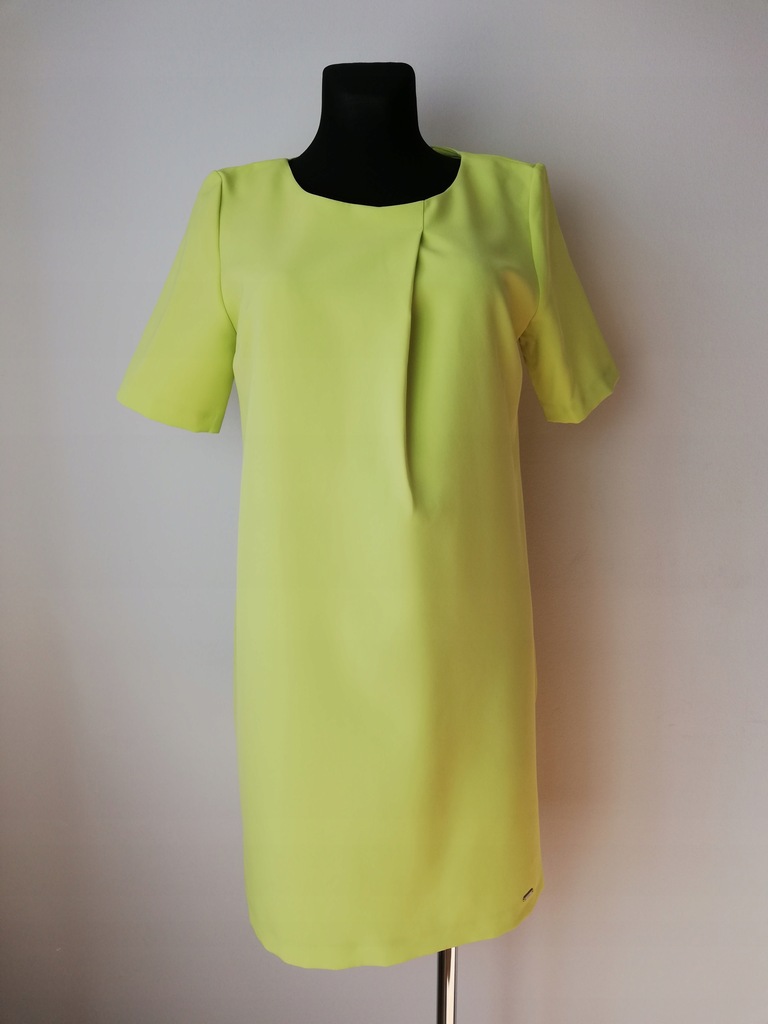 Elegancka neonowa sukienka QUIOSQUE 42 XL