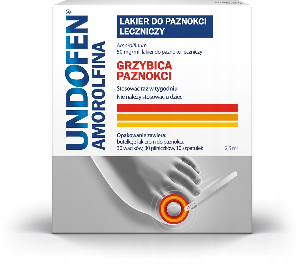 Undofen Amorolfina lakier na grzybicę paznokci 2,5 ml
