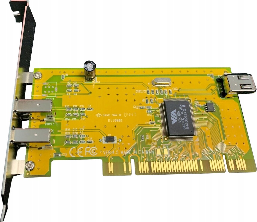 Kontroler PCI 3x Firewire Port E119801 VIA VT6306