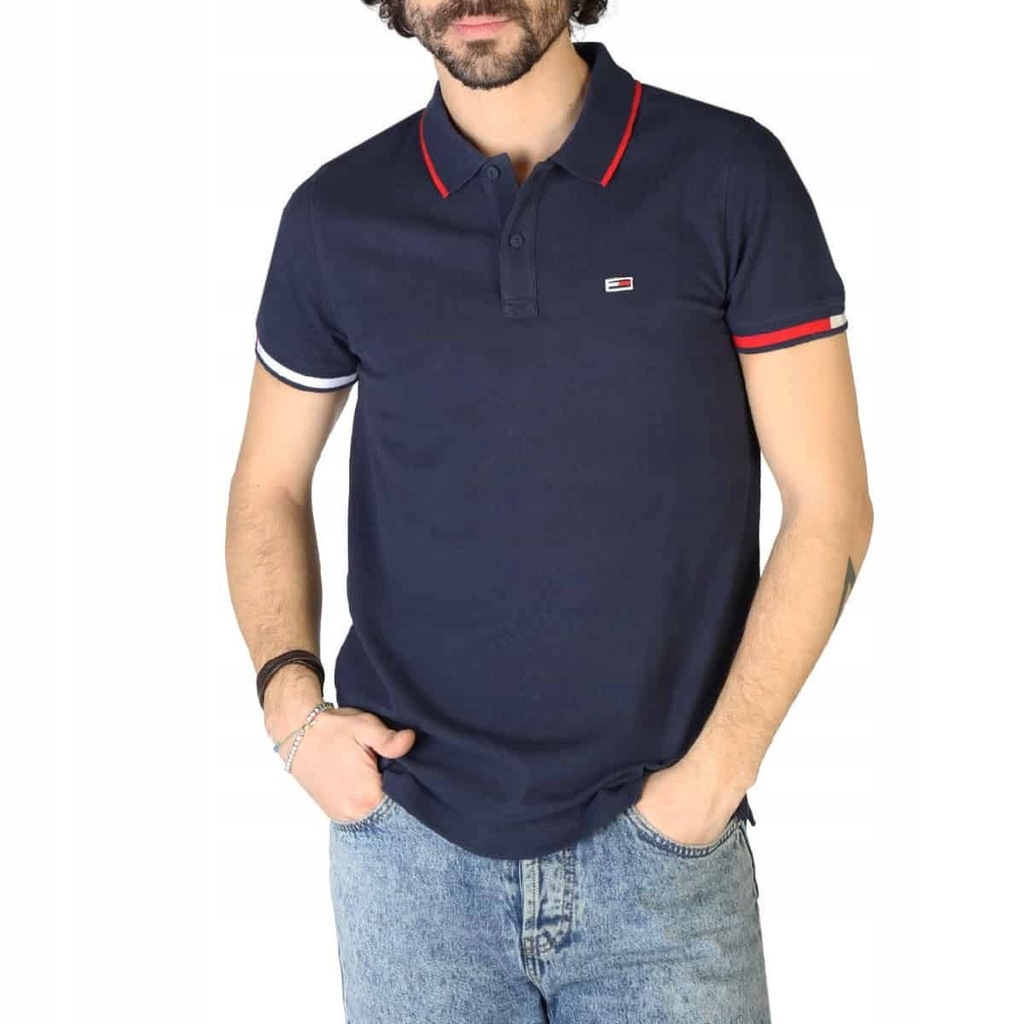 TOMMY JEANS polo męskie, granatowe, M