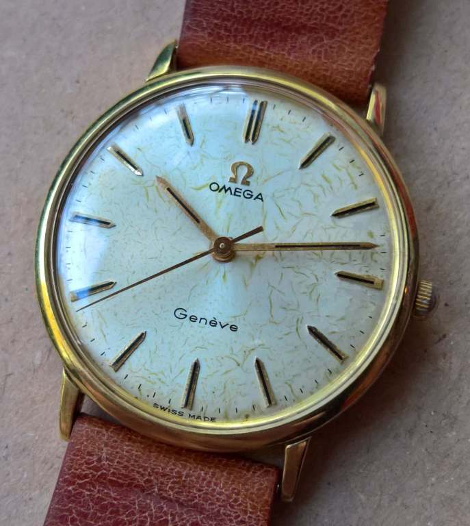 Pozłacany zegarek męski omega Geneve cal. 601