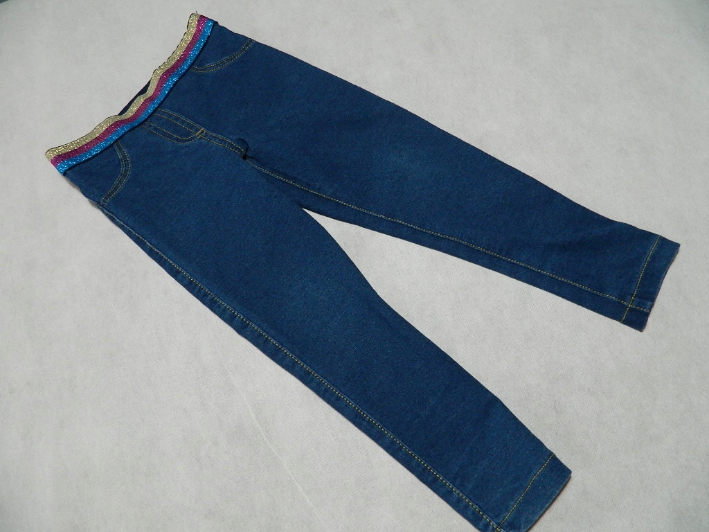 F&F legginsy JAK jeans BROKAT 98-104***3-4