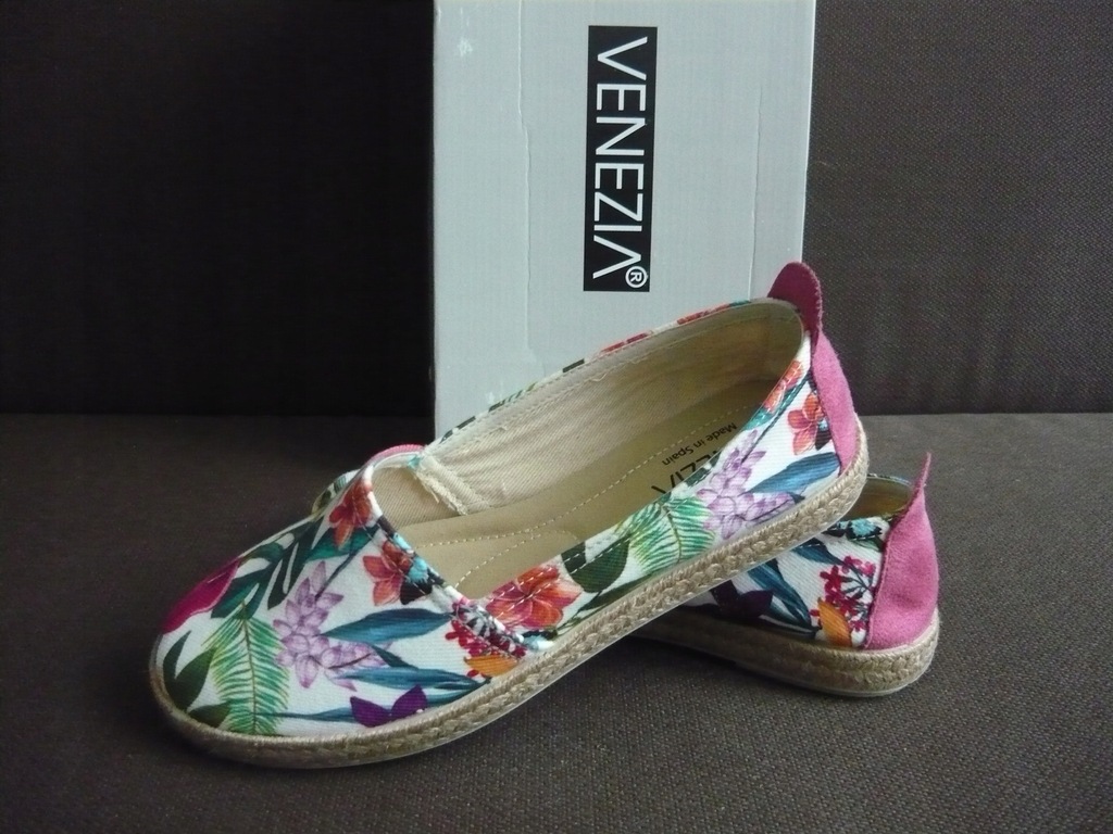 VENEZIA NOWE ESPADRYLE kwiatowy wzór 37 na 36,5