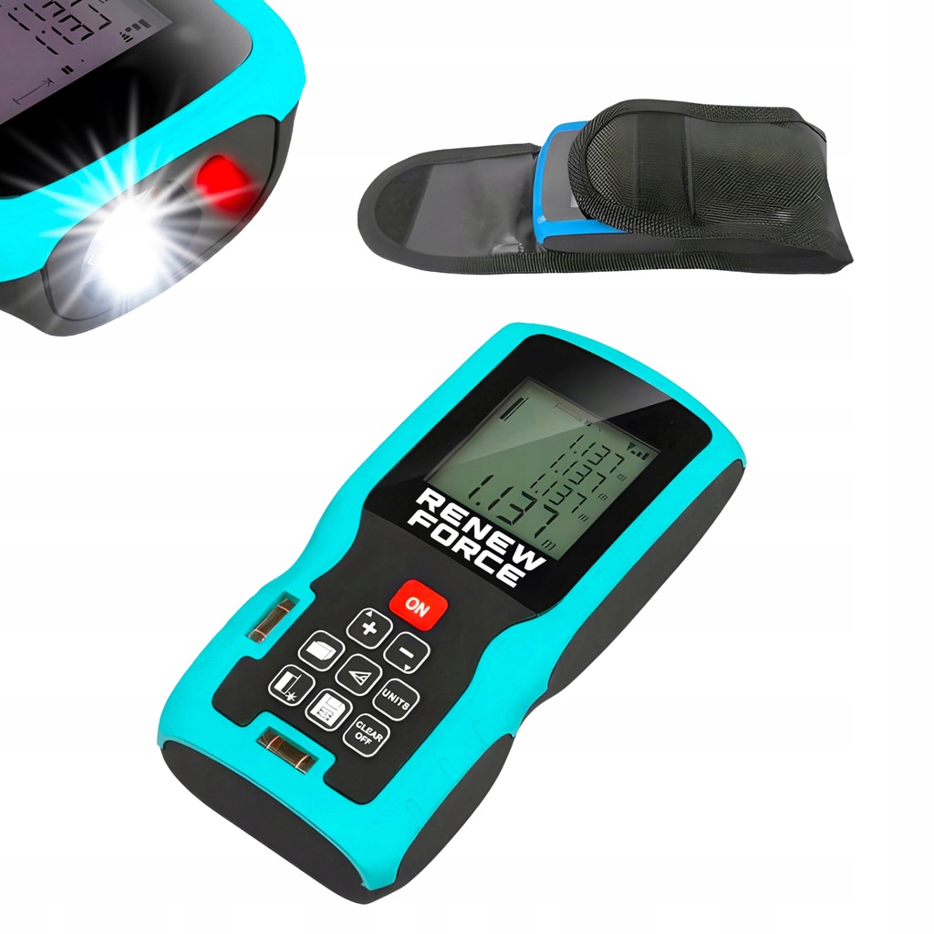 Dalmierz laserowy pro z wysoką precyzją i funkcją zapisu pomiarów 50 m