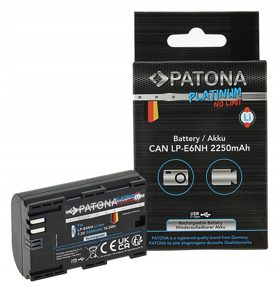 Akumulator Patona Platinum LP-E6NH z USB-C do Canona