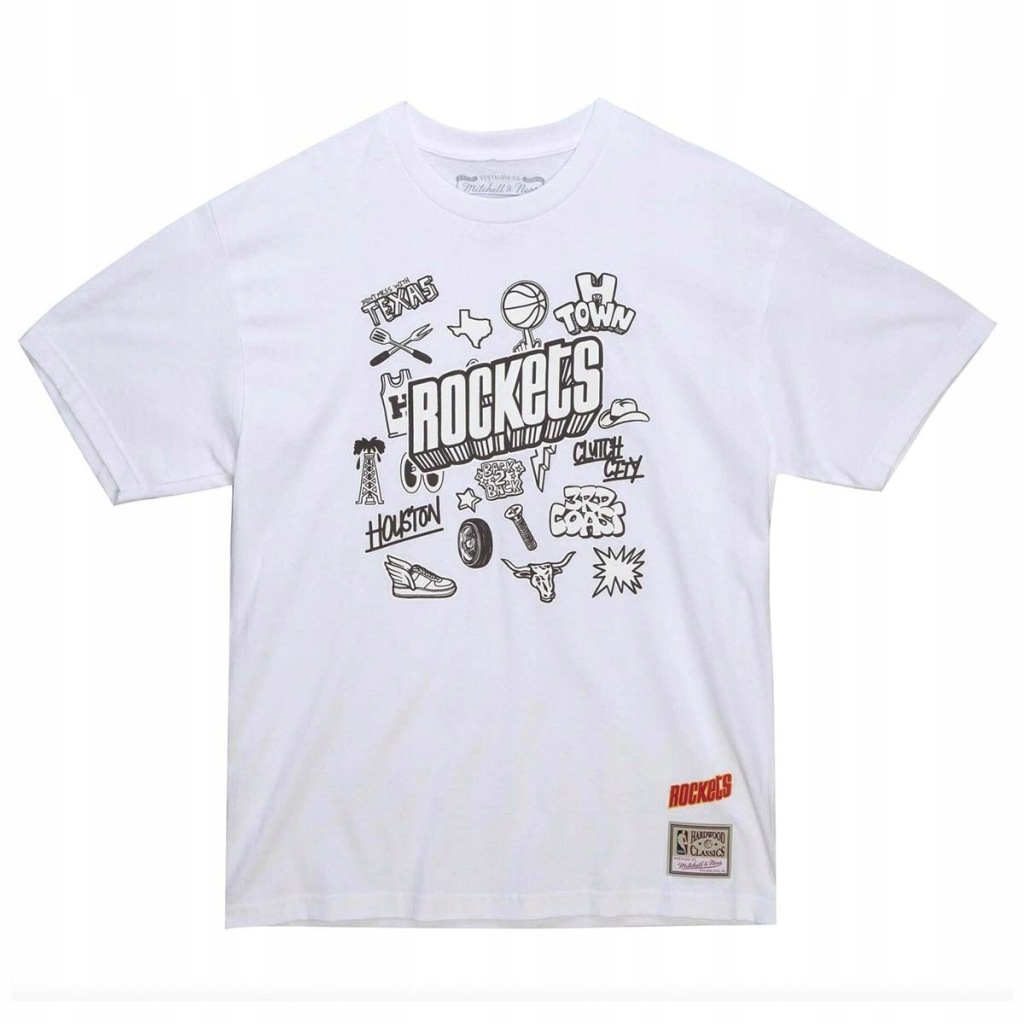 Koszulka Mitchell & Ness NBA Doodle SS Tee Houston Rockets Rozmiar M