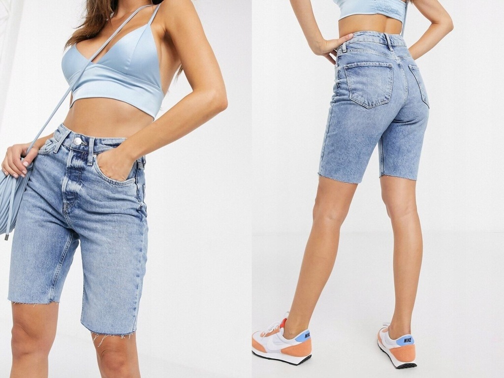 River Island Niebieskie szorty jeansowe M/38