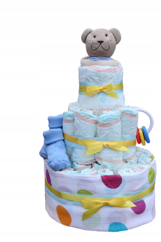 TORT Z PIELUCH PREZENT NA NARODZINY baby shower