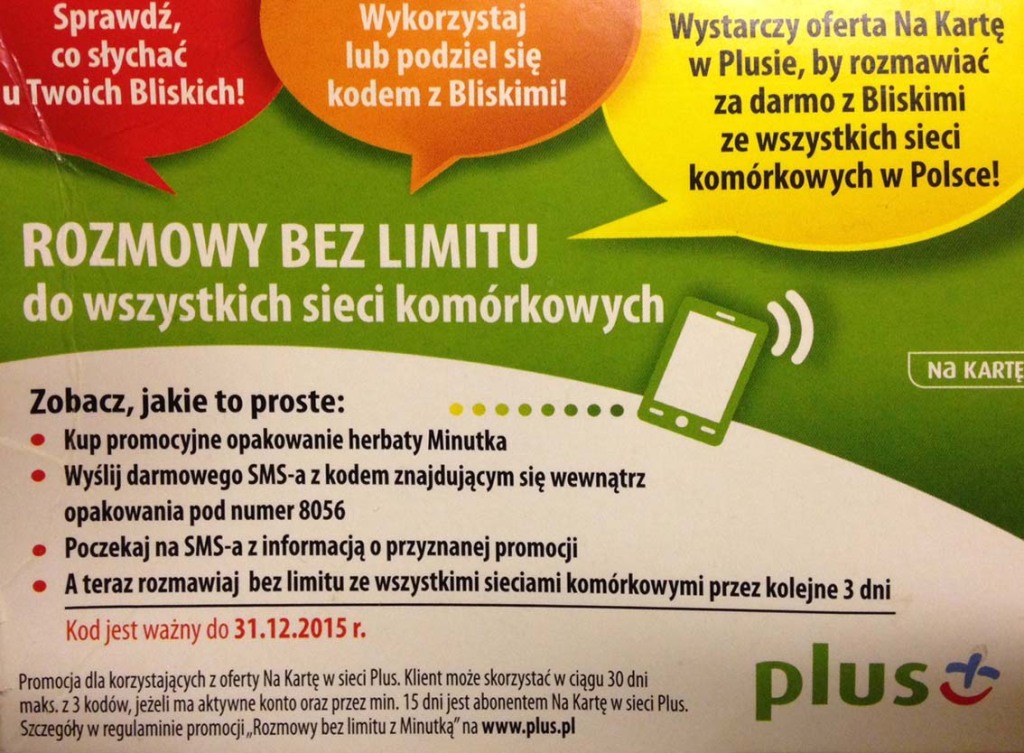 doładowanie Plus -3 dni rozmowy bez limitu Minutka