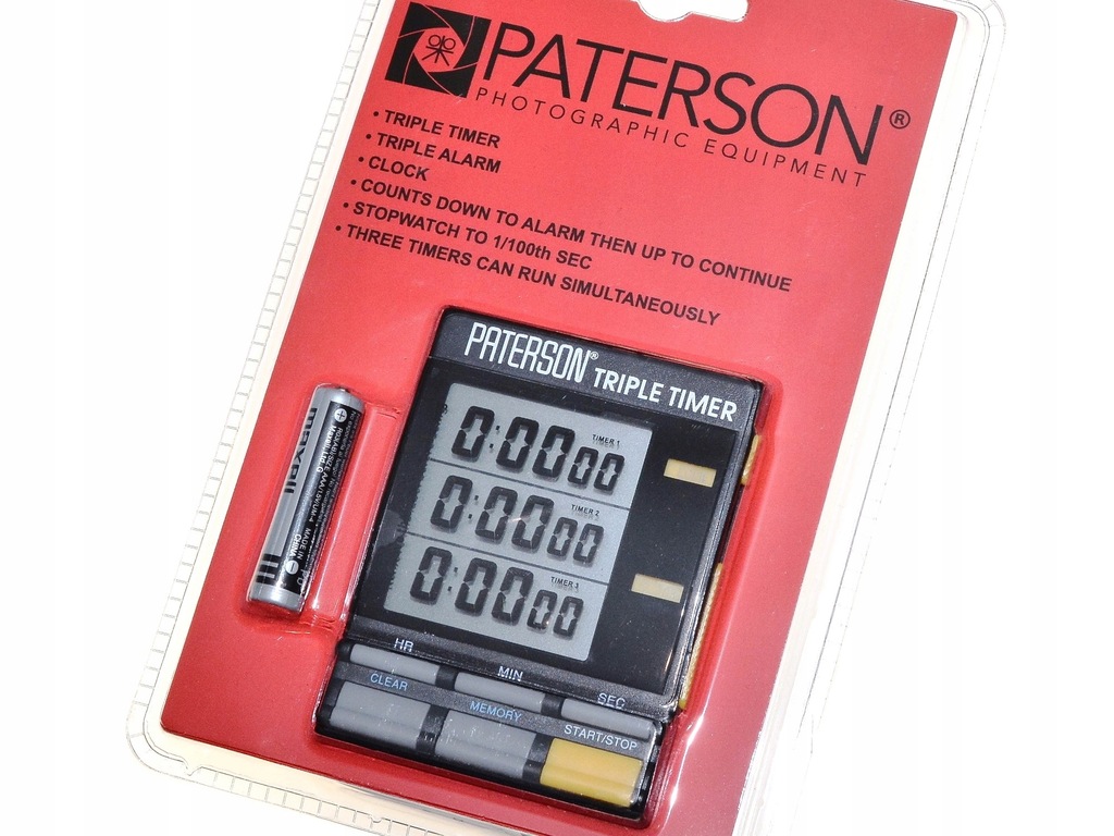 Купить Часы Paterson Darkroom с 3 дисплеями для темной комнаты: отзывы, фото, характеристики в интерне-магазине Aredi.ru