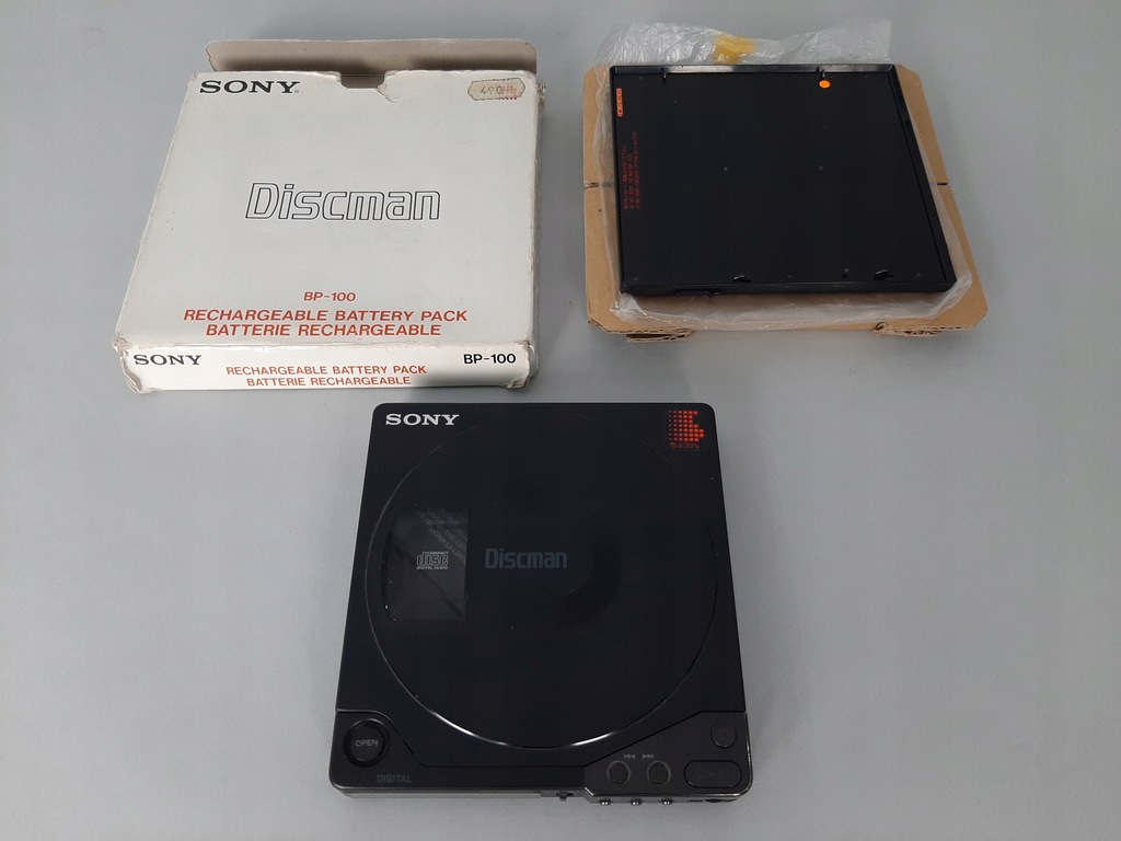 Odtwarzacz CD Sony Discman D-150 + BP-100 TOP Unikat