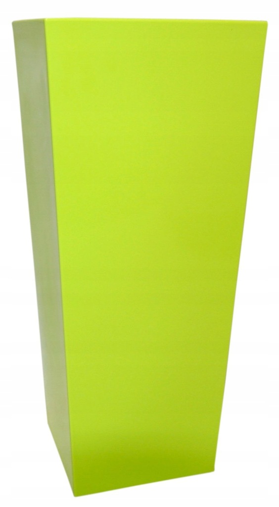 kwadratowa jasnozielona doniczka KIAM 25x25/56 cm WŁOSKA zielona donica
