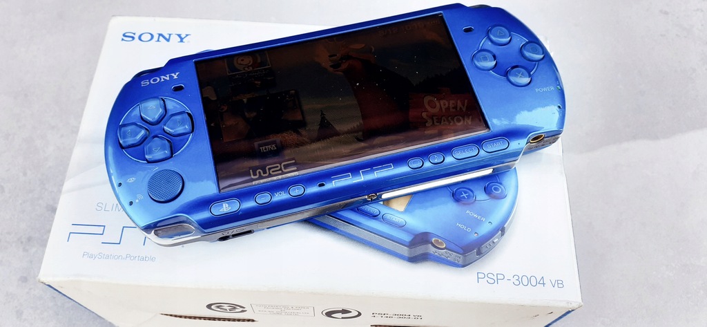 SONY PSP 3004 SLIM VIBRANT BLUE PL MENU GRY ETUI