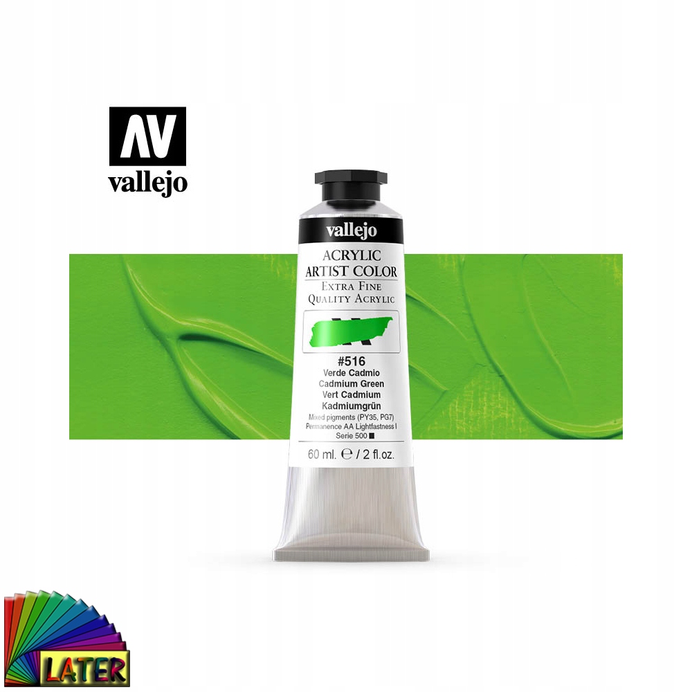 Farba akrylowa Vallejo 60ml 516 Cadmium Green