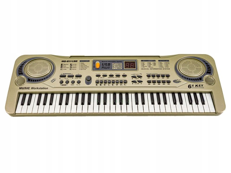 Keyboard MQ-811 Organki, 61 Klawiszy, Zasilacz, Mi