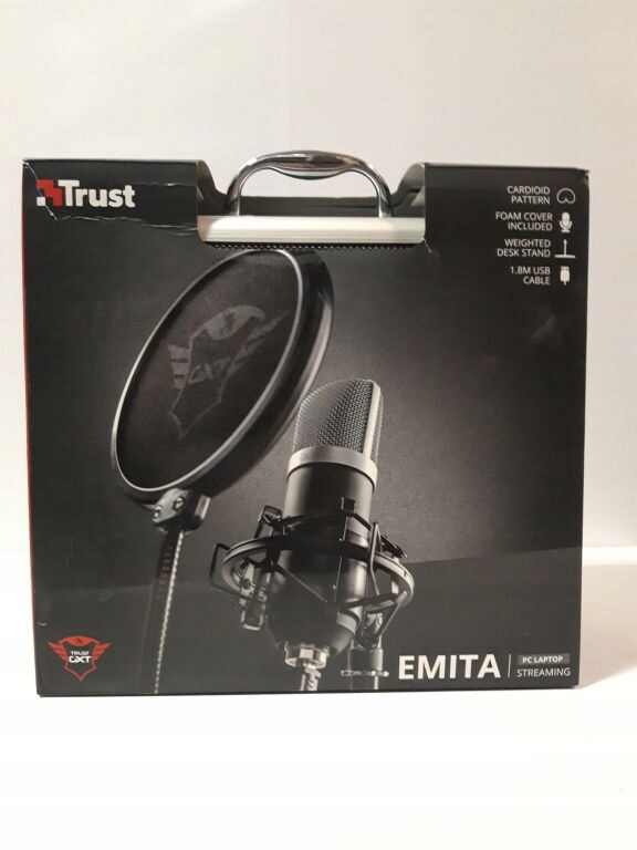 MIKROFON POJEMNOŚCIOWY TRUST GXT 252 EMITA USB