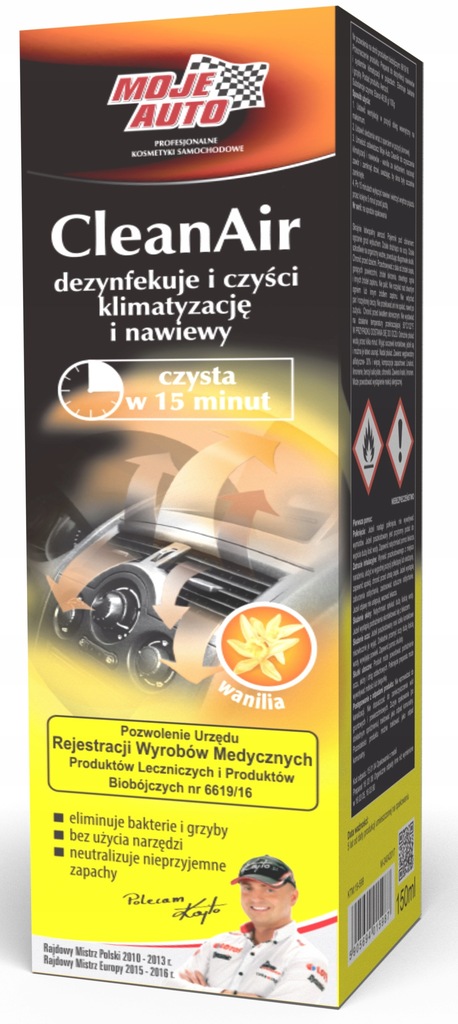 MOJE AUTO CLEAN AIR wanilia DO KLIMY + CHOINKA WB