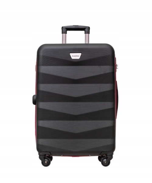 Średnia walizka PUCCINI ABS07 czarna 65L RHODES