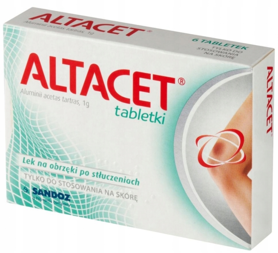 Altacet lek na stłuczenia i urazy 1 g 6 tabletek