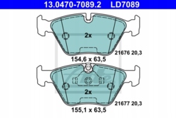 KLOCKI HAM./PRZ/ BMW 5 96-00 /CERAMIC/