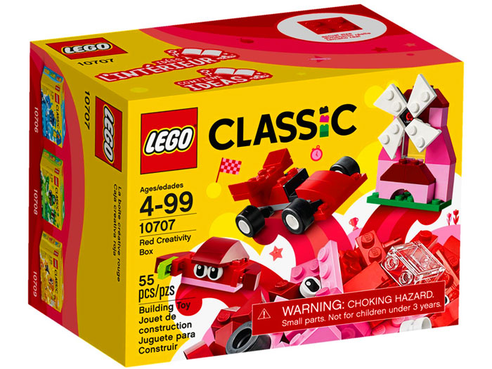 LEGO CLASSIC 10707 CZERWONY ZESTAW KREATYWNY 55 EL