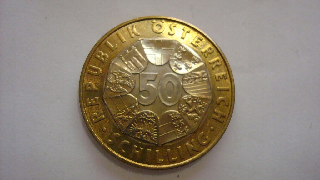 Moneta 50 szylingów Austria 1997 stan 1