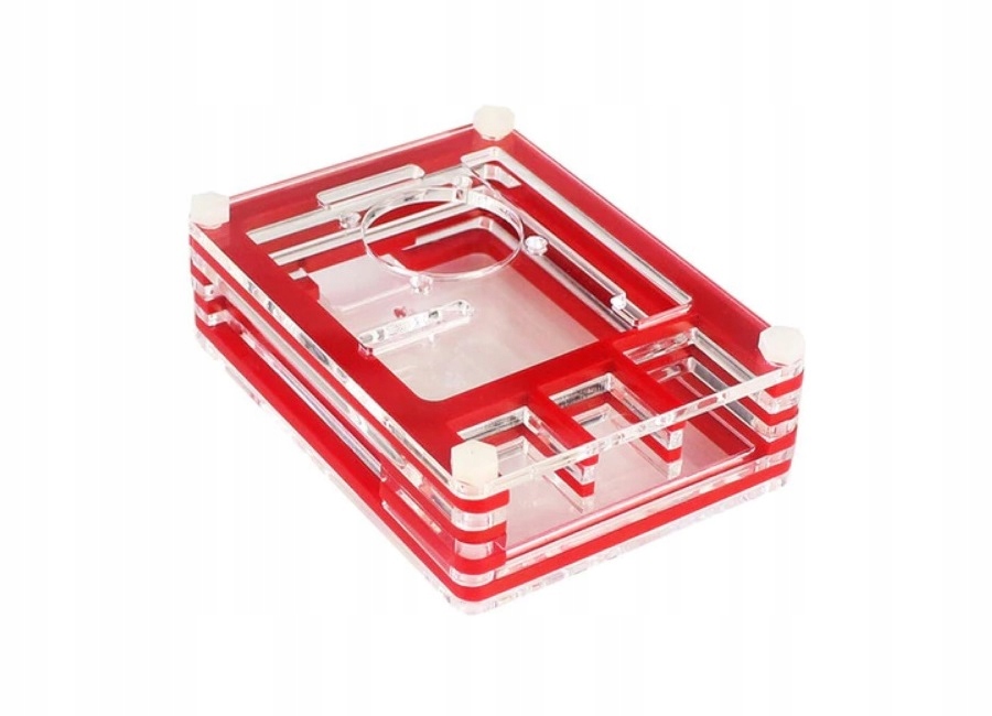 Obudowa Raspberry Pi 3/2 - czerwono-przezroczysta