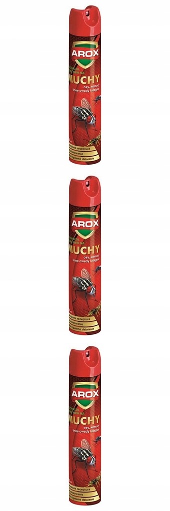 AROX Muchomor spray muchy owady latające 3x750ml