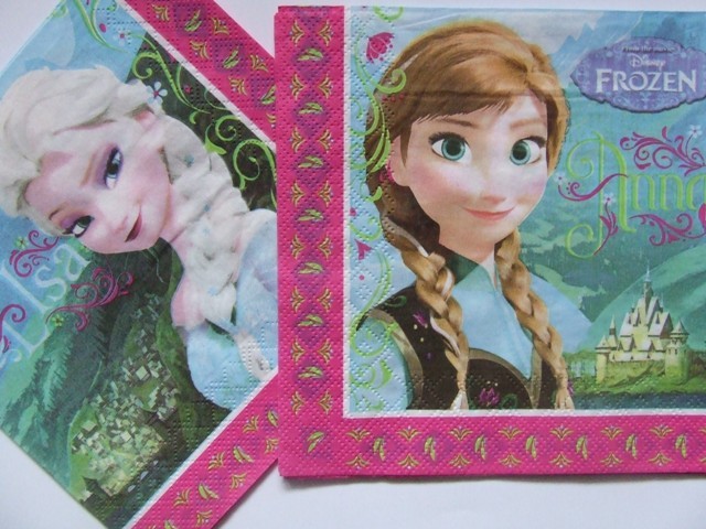 serwetki decoupage unikatowe wzory Frozen-pomóż