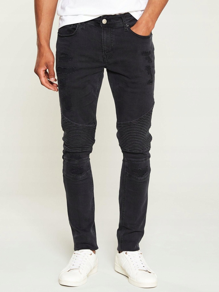 RIVER ISLAND__XZX SZARE SPODNIE JEANSOWE__28/30