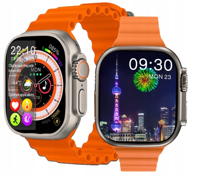 SMARTWATCH HK9 ULTRA 2 MAX AMOLED Z FUNKCJA ROZMOWY MENU PL SREBRNA KOPERTA
