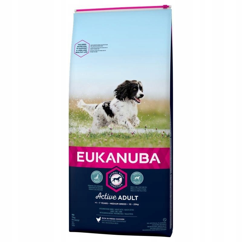 EUKANUBA Active ADULT Medium Breed 13,5kg brakuje