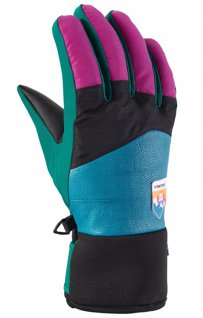 Damskie rękawice narciarskie retro Downtown Girl Ski multicolor Viking 5