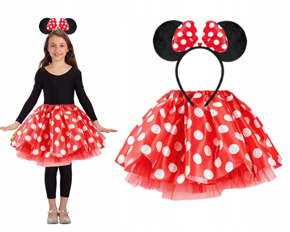 STRÓJ KOSTIUM MYSZKA MINNIE MINI 2-9 LAT SPÓDNICZKA MOUSE