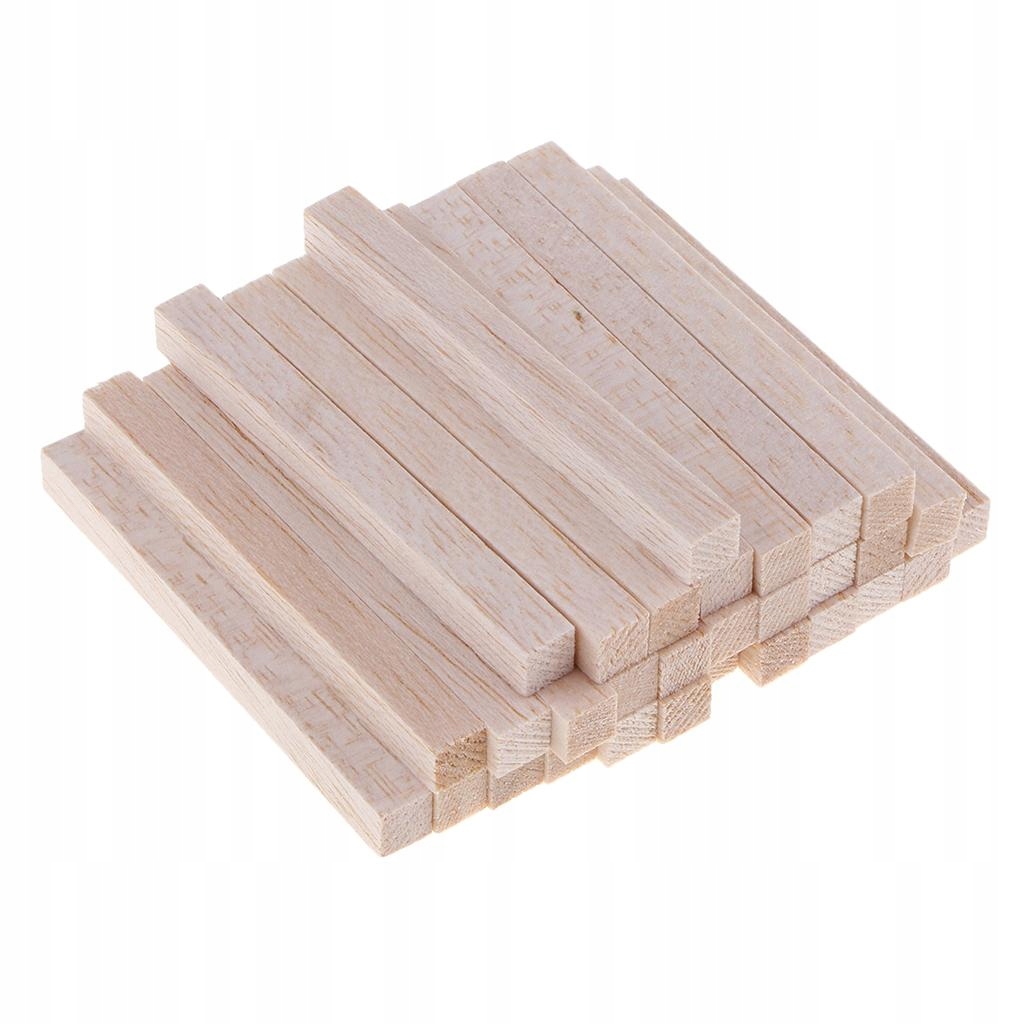 Drewniane kije Pręt do kołków Kwadratowy blok z