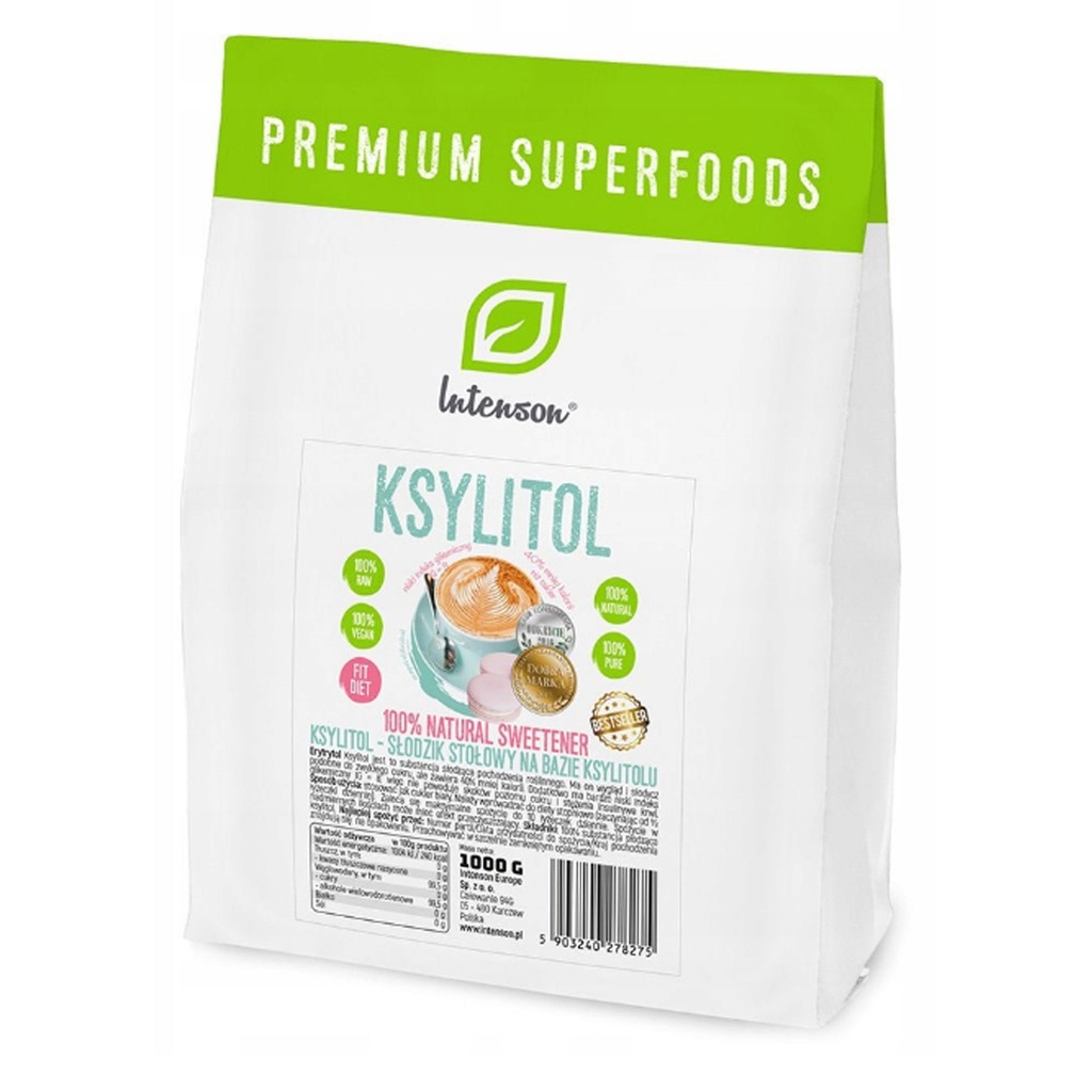 INTENSON KSYLITOL 1000g NATURALNY SŁODZIK 0KCAL