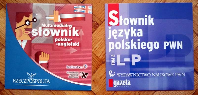 2 CD: słownik ang-pl + słownik jęz polskiego WAW