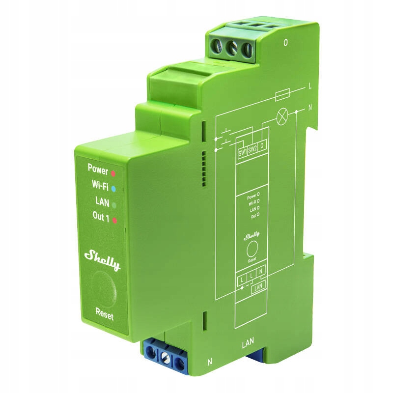 Ściemniacz Shelly Pro Dimmer 1 WiFi DIN Inteligentne Oświetlenie