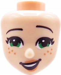 LEGO Friends głowa / główka figurki - zielone oczy