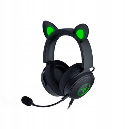 Razer przewodowy, nauszny, czarny, gamingowy zestaw słuchawkowy, Kraken V2