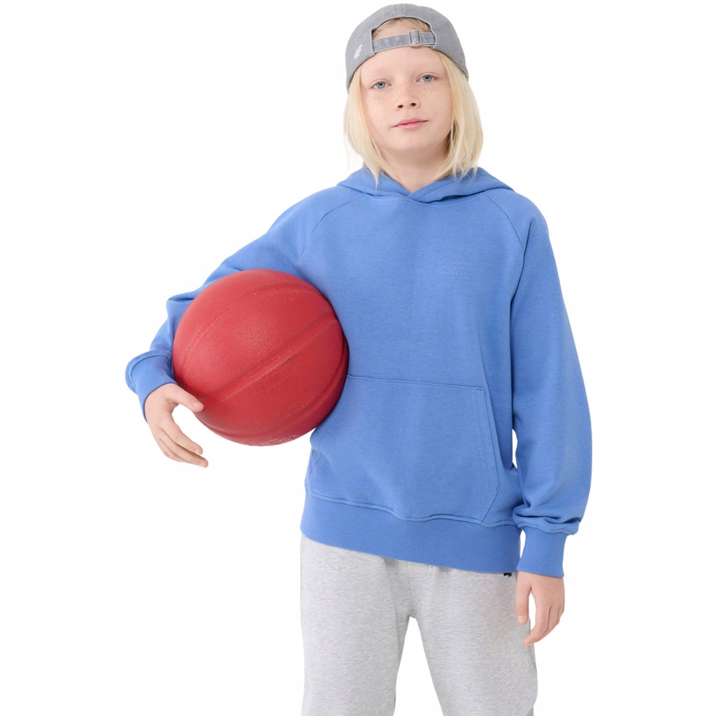 Bluza dla chłopca 4F M1712 jasny niebieski 4FJWSS25TSWSM1712 34S 128cm