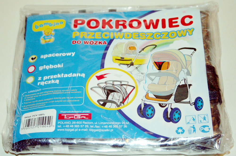 folia przeciwdeszczowa na wózek spacerowy