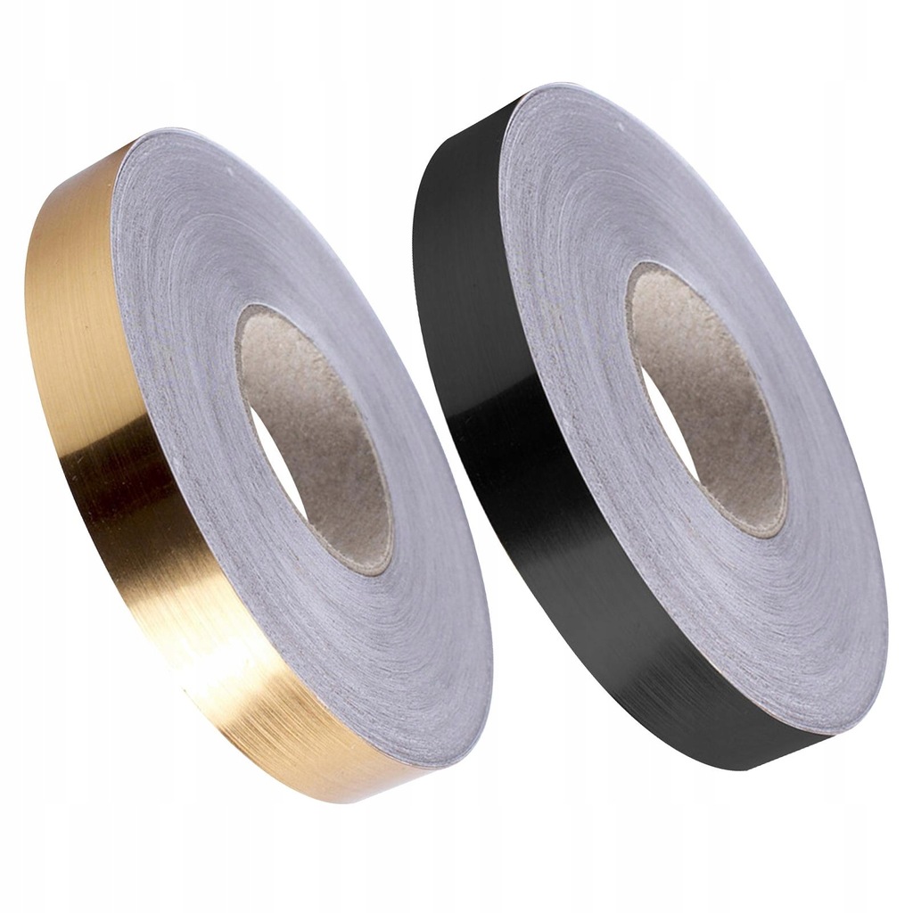 2 Rolls of 500 Cm Wall Moldings Aureate 2cm and Black 2cm