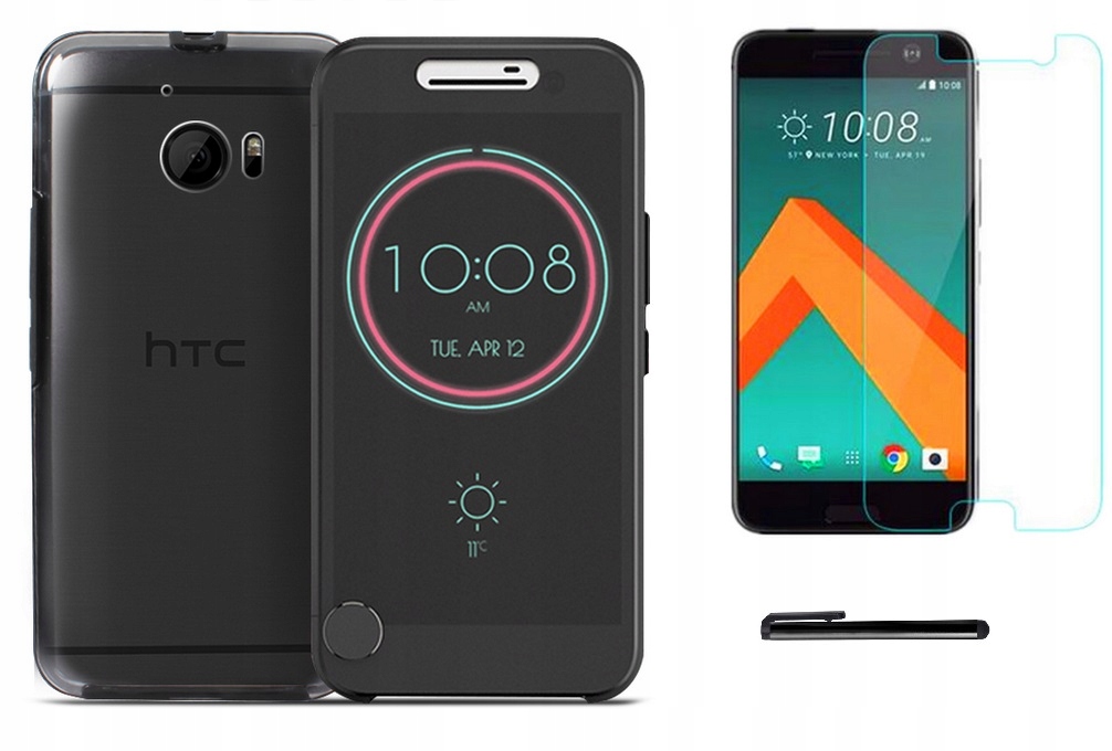 HTC 10 / ONE M10 ETUI DOT ICE VIEW COVER + SZKŁO 6800315596 - oficjalne Allegro