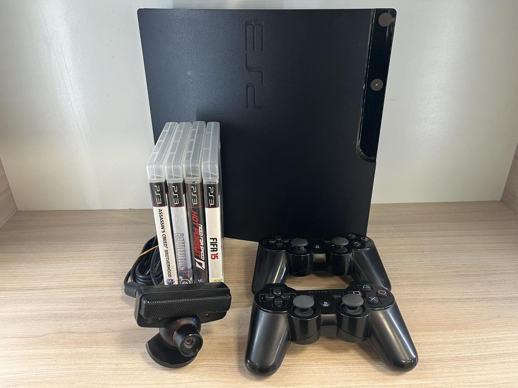 Konsola do gier Playstation 3 Slim 320GB + 2 pada + 4 gry