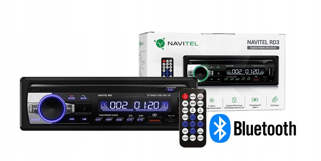 Купить BLUETOOTH Автомагнитола Navitel RD3 1DIN 50W: отзывы, фото, характеристики в интерне-магазине Aredi.ru