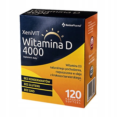 Xenivit Witamina D3 4000 120 Kaps 8709323255 Oficjalne Archiwum Allegro